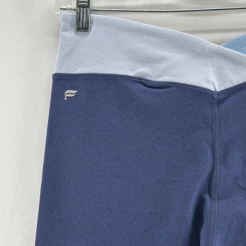 Fabletics Winn II Colorblock Crossover V-Waist 7/8 Leggings Women M Blue Heather - Picture 12 of 12